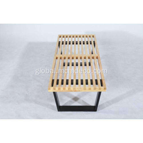 Natural Color Wood Bench Replica Rubber Wood Nelson Bench Supplier